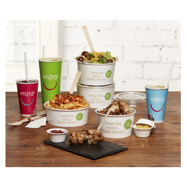Bicchiere di Carta 22Oz/680ml "Enjoy" Ø9,0cm (50 Pezzi)