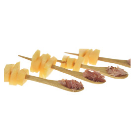 Cucchiaino di Bambù 12cm in scatola (24 Pezzi)