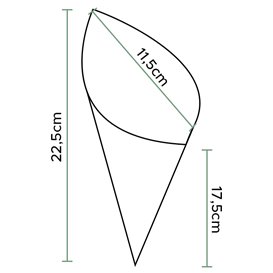 Cono di Carta Antigrasso Kraft 19,5cm 50gr (2.000 Pezzi)