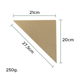 Cono di Carta Antigrasso Kraft 27,5cm 250gr (100 Pezzi)