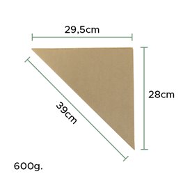 Cono di Carta Antigrasso Kraft 39cm 600gr (1.600 Pezzi)