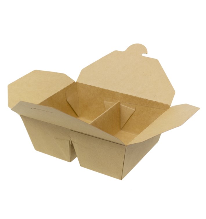 Contenitore di Cibo Kraft-Kraft 2S 17x13,5x6,5cm 1.000ml (200 Pezzi) Contenitore di Cibo Kraft-Kraft 2S 17x13,5x6,5cm 1.000ml (200 Pezzi)
