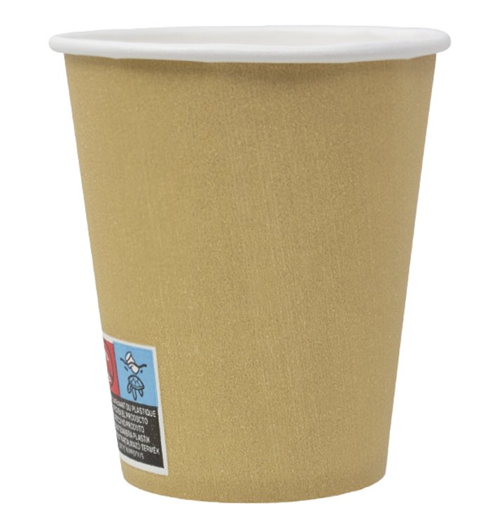 Bicchiere Carta 9 Oz/280ml Kraft-Kraft Ø8,1cm (1.000 Pezzi) Bicchiere Carta 9 Oz/280ml Kraft-Kraft Ø8,1cm (1.000 Pezzi)