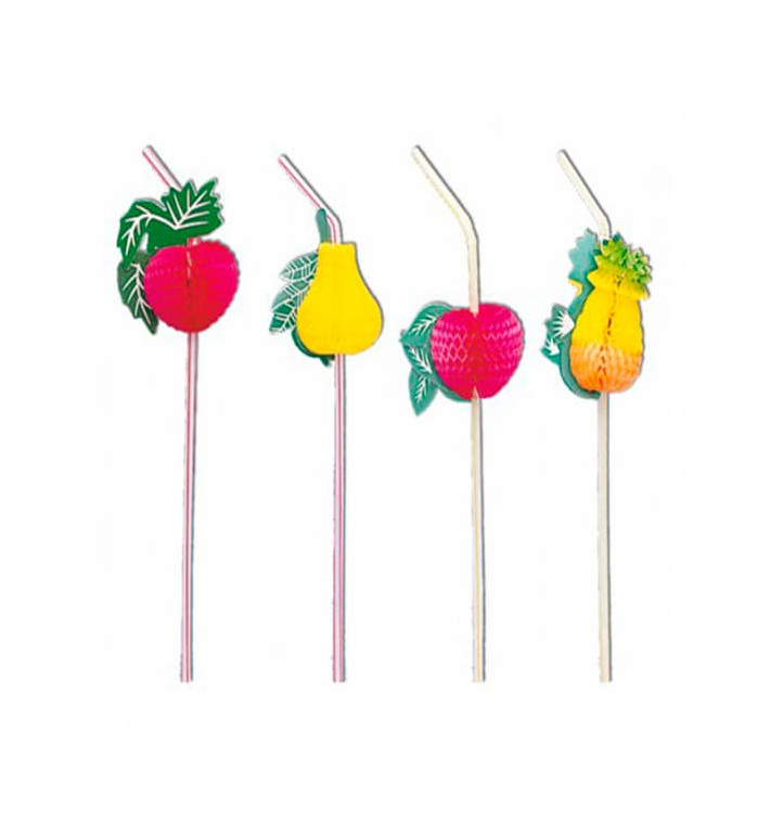 Cannuccia Flessible Frutta Ø5mm 33cm Cannuccia Flessible Frutta Ø5mm 33cm