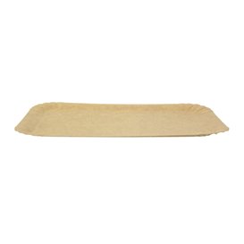 Vassoio di Cartone Rettangolare Kraft 14x21 cm (100 Pezzi)
