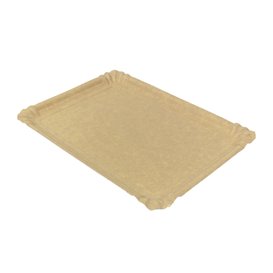 Vassoio di Cartone Rettangolare Kraft 16x22 cm (1400 Pezzi)