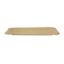 Vassoio di Cartone Rettangolare Kraft 16x22 cm (1400 Pezzi)