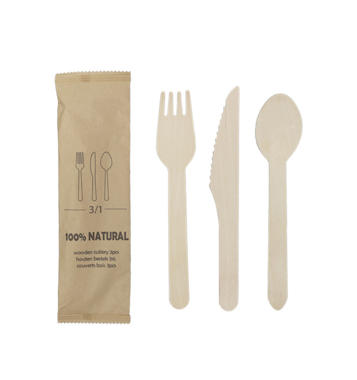 Set Posate Legno Forchetta, Coltello e Cucchiaio (25 Pezzi) Set Posate Legno Forchetta, Coltello e Cucchiaio (25 Pezzi)