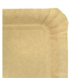 Vassoio di Cartone Rettangolare Kraft 10x16 cm (100 Pezzi)