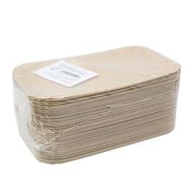 Vassoio di Cartone Rettangolare Kraft 12x19 cm (1.300 Pezzi)