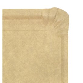 Vassoio di Cartone Rettangolare Kraft 16x22 cm (1400 Pezzi)