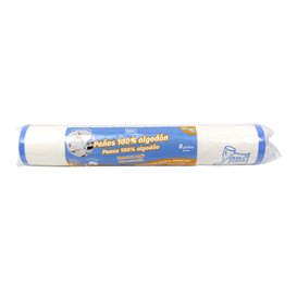 Panno in Rotolo "Roll Drap" Orlo Azzurro 40x80cm P80cm (8 Pezzi)