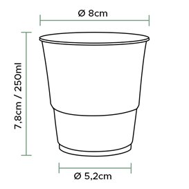 Bicchiere in PLA Biodegradabile Trasparente 250ml (50 Pezzi)