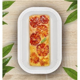 Vassoio di Carta Anti-grasso Bianco 15x23cm 250g/m² (750 Pezzi)
