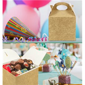 Scatola Menu Kraft 13,1x13,1x11,5cm (25 Pezzi)