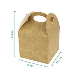 Scatola Menu Kraft 13,1x13,1x11,5cm (250 Pezzi)