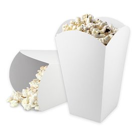 Scatola Pop Corn Mediano Bianca 90gr 7,8x10,5x18cm (25 Pezzi)