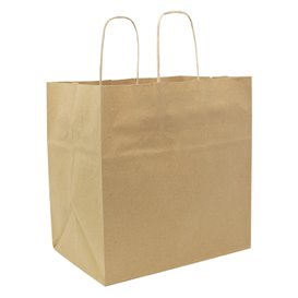 Buste Shopper in Carta Kraft 70g/m² 25+17x26cm (250 Pezzi)