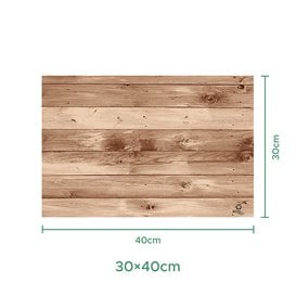 Tovaglietta di Carta Kraft "Legno" 30x40cm 40g/m² (500 Pezzi)