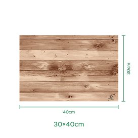 Tovaglietta di Carta Kraft "Legno" 30x40cm 40g/m² (1.000 Pezzi)