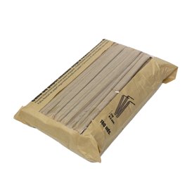 Cannuccia Flessible di Carta Insaccato Nero Strisce Bianche Ø6mm 21cm (100 Pezzi)
