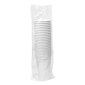 Bicchiere di Carta 16 Oz/500ml Bianco Ø9cm (25 Pezzi)