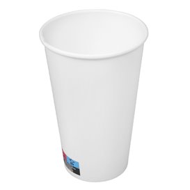 Bicchiere di Carta 16 Oz/500ml Bianco Ø9cm (25 Pezzi)