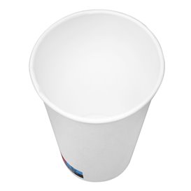 Bicchiere di Carta 16 Oz/500ml Bianco Ø9cm (25 Pezzi)