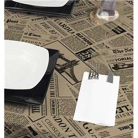 Tovaglia di Carta Taglio 1x1m "Kraft Stampa" 37g (400 Pezzi)