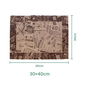 Tovaglietta di Carta 30x40cm Kraft "Stampa" 50g (2500 Pezzi)