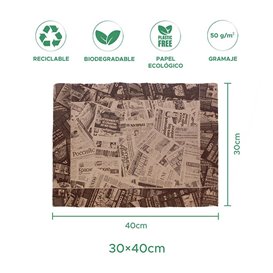 Tovaglietta di Carta 30x40cm Kraft "Stampa" 50g (500 Pezzi)
