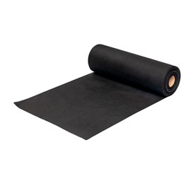 Tovaglia Runner Tessuto non Tessuto Pretagliata 0,4x48m Nero 55g (1 Pezzi)