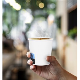 Bicchiere di Carta ECO 4Oz/120ml Bianco Ø6,2cm (1.000 Pezzi)