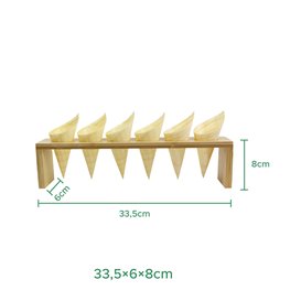 Vassoio con Coni 33,5x6x8cm (15 Pezzi)