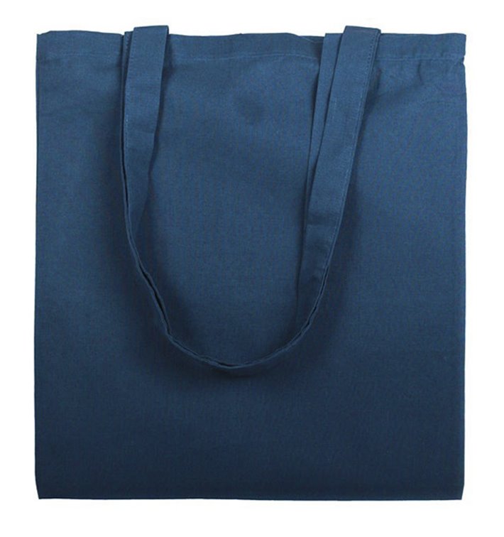 Sacchetto Cotone con Manico Lungo Blu Marino 38x42cm (200 Pezzi) Sacchetto Cotone con Manico Lungo Blu Marino 38x42cm (200 Pezzi)