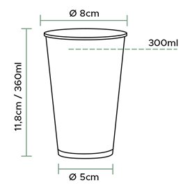 Bicchiere di Carta 12Oz/360ml "Enjoy" Ø8,0cm (100 Pezzi)