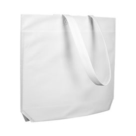 Sacchetto TNT Manico Lungo Bianco 48+10x35cm (200 Pezzi)