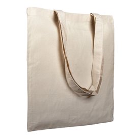 Sacchetto Cotone con Manico Lungo Beige 38x42cm (200 Pezzi)