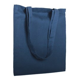 Sacchetto Cotone con Manico Lungo Blu Marino 38x42cm (200 Pezzi)