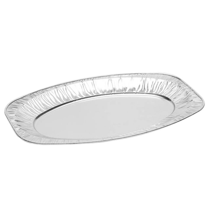 Vassoio Ovale di Alluminio1650ml (100 Pezzi) Vassoio Ovale di Alluminio1650ml (100 Pezzi)