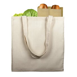 Sacchetto Cotone con Manico Lungo Beige 38x42cm (200 Pezzi)