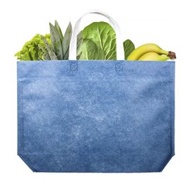 Sacchetto TNT con Base Esagonale Blu 44+10x30cm (25 Pezzi)