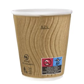 Bicchiere Carta Ecologico Kraft 9Oz/270 ml (25 Pezzi)
