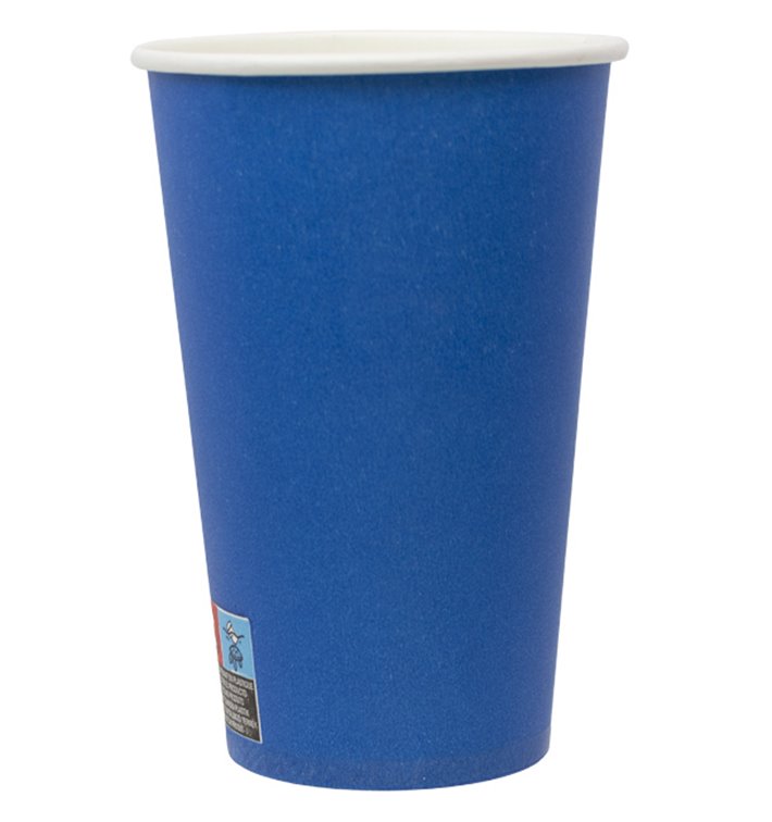 Tazza in cartone “Colori” blu 600ml Ø9,4cm (320 Pezzi) Tazza in cartone “Colori” blu 600ml Ø9,4cm (320 Pezzi)