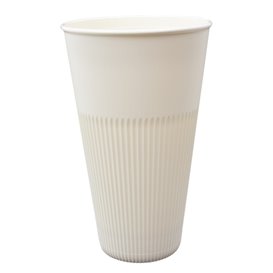 Bicchiere Riutilizzabile Durevole in PP Crema 470ml Ø9,6cm (12 Pezzi)