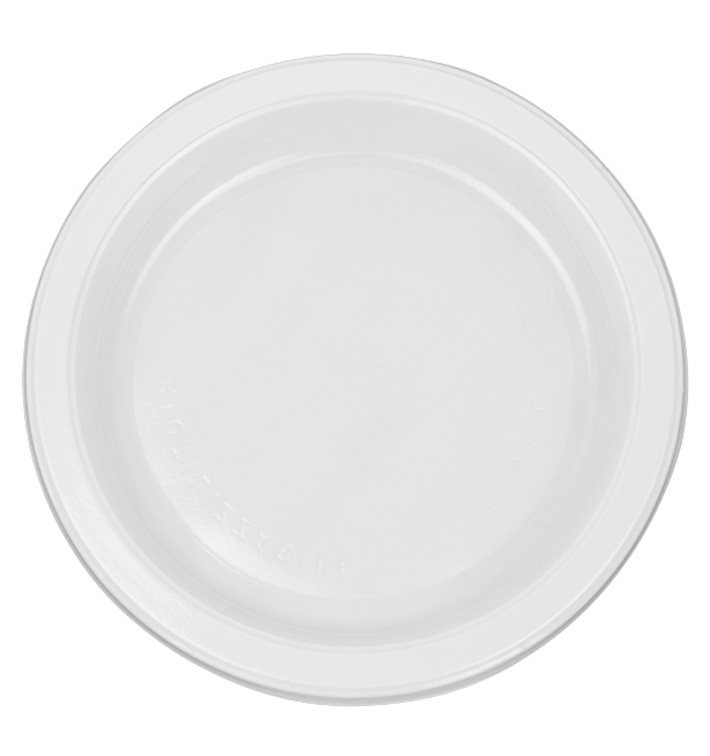 Piatto Riutilizzabile PS Piano Bianco 16,5cm (50 Pezzi) Piatto Riutilizzabile PS Piano Bianco 16,5cm (50 Pezzi)