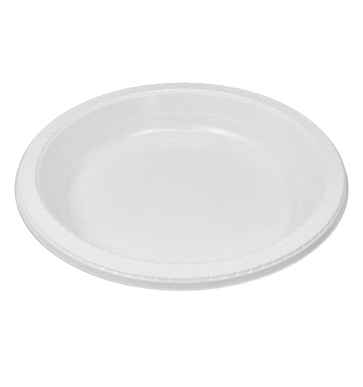 Piatto Riutilizzabile PS Fondo Bianco 22cm (50 Pezzi) Piatto Riutilizzabile PS Fondo Bianco 22cm (50 Pezzi)