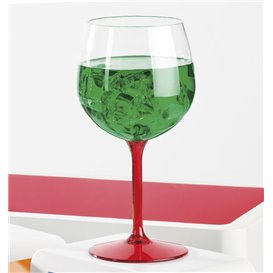 Bicchiere Balloon Riutilizzabile Durable TT Piede Rosso 580ml (6 Pezzi)