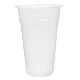 Bicchiere di Plastica PP Riutilizzabile Trasparente 550ml Ø9,0cm (75 Pezzi)