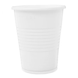 Bicchiere di Plastica PP Riutilizzabile Bianco 240ml (100 Pezzi)